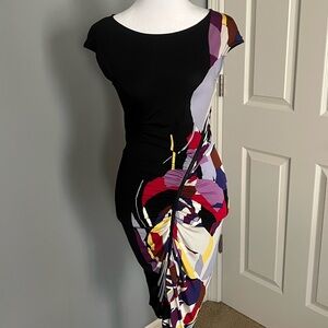BCBGMAXAZRIA Women's Black & Multicolor Pattern Dress - Size XS (NWT!)